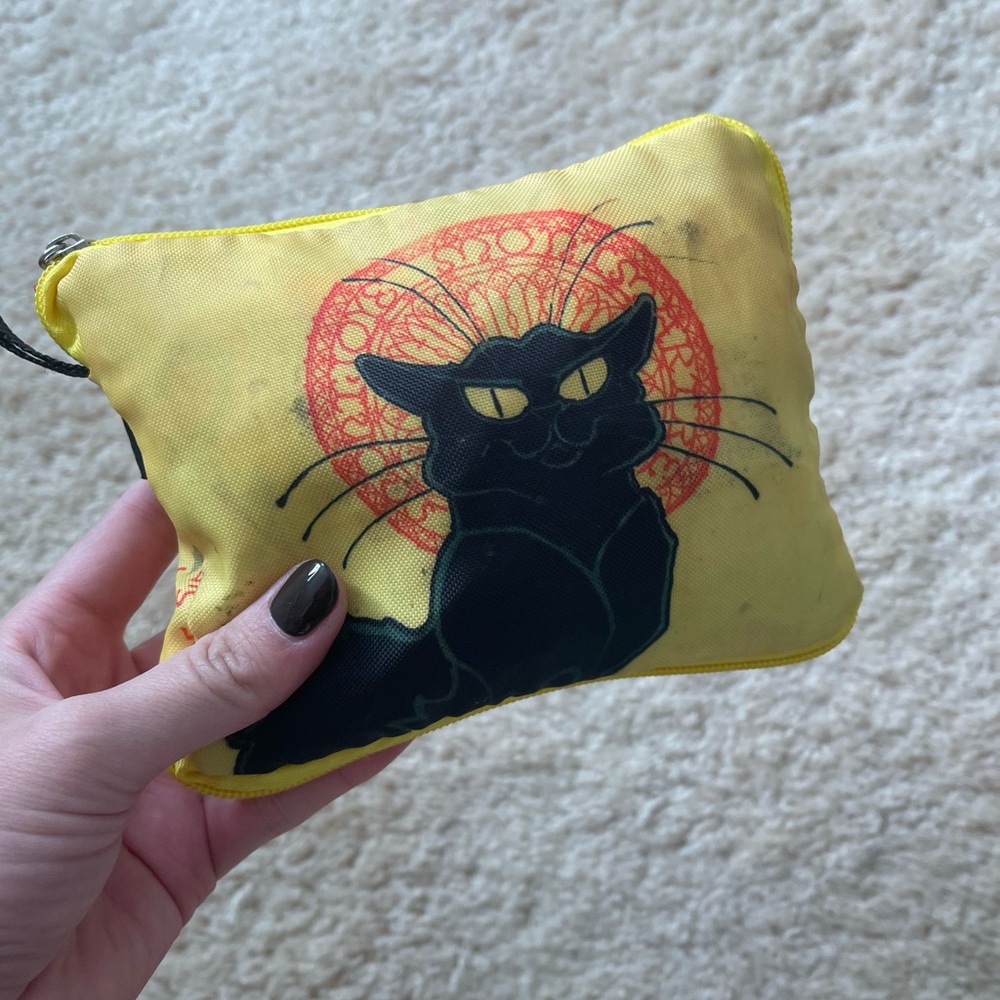 Yellow Cat Print Pet Tote Bag - Cat Noir Design